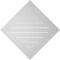 Ekena Millwork Diamond Surface Mount PVC Gable Vent: Non-Functional, w/ 3-1/2"W x 1"P Standard Frame, 34"W x 34"H GVPDI34X3401SN - alternate 4